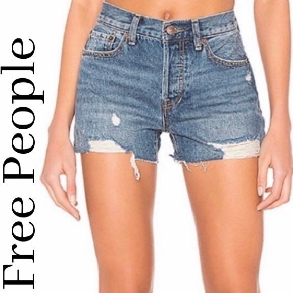 Free People Pants - FREE PEOPLE Sofia distressed denim shorts